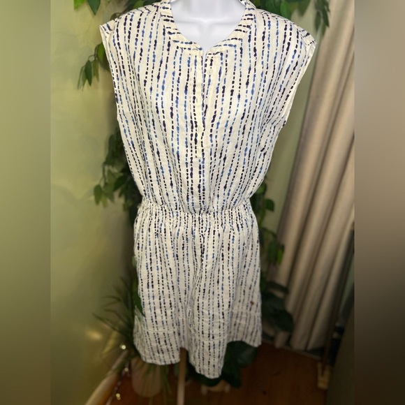 HATLEY Linen Sleeveless Fully Lined Knee Length Dress Size Small - Picture 1 of 9
